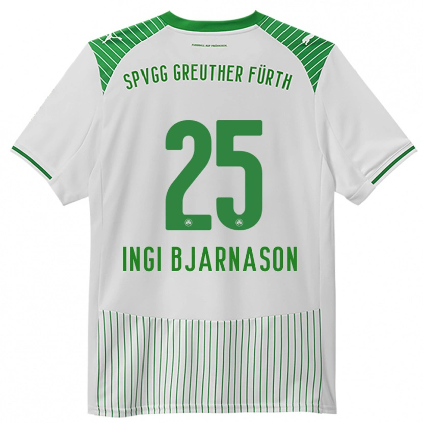 Danxen Hombre Camiseta Brynjar Ingi Bjarnason #25 Blanco Verde 1ª Equipación 2025/26 La Camisa
