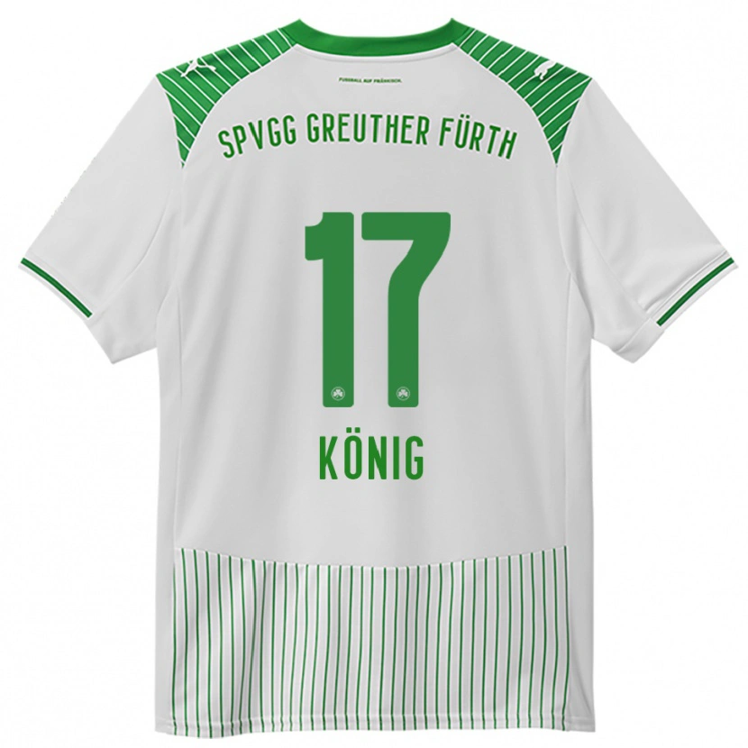 Danxen Hombre Camiseta Noah König #17 Blanco Verde 1ª Equipación 2025/26 La Camisa