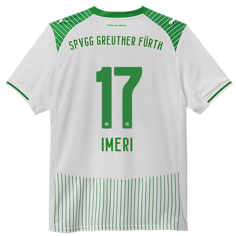 Danxen Hombre Camiseta Adem Imeri #17 Blanco Verde 1ª Equipación 2025/26 La Camisa