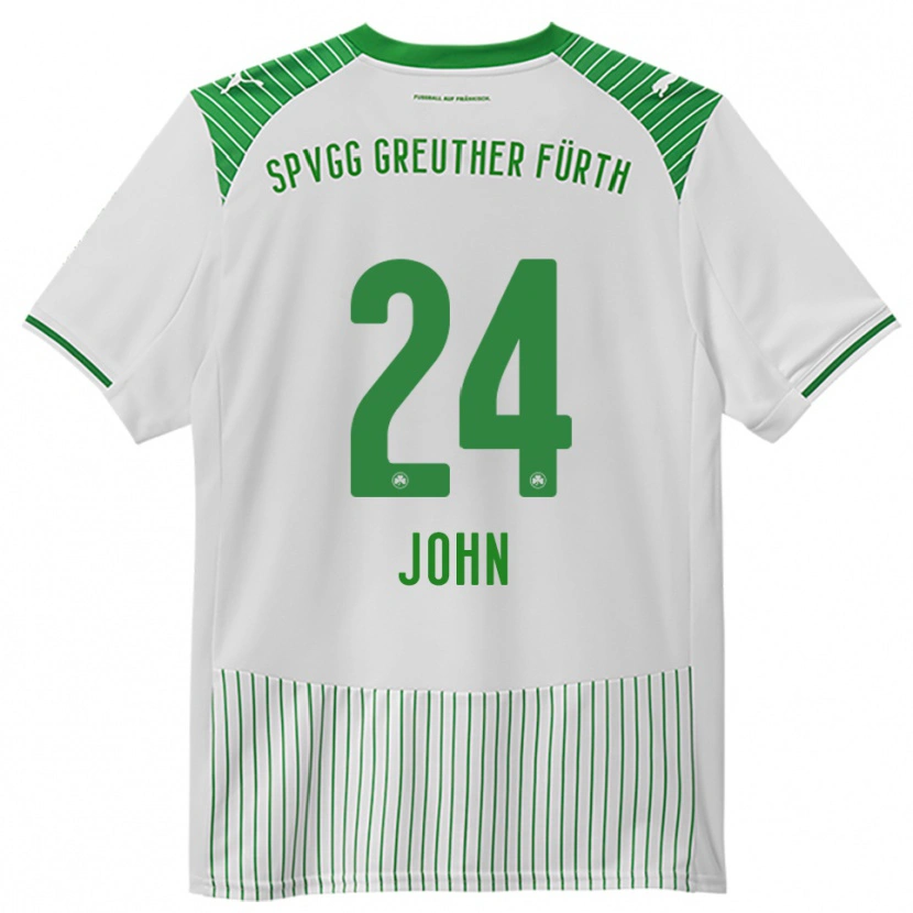 Danxen Hombre Camiseta Marco John #24 Blanco Verde 1ª Equipación 2025/26 La Camisa