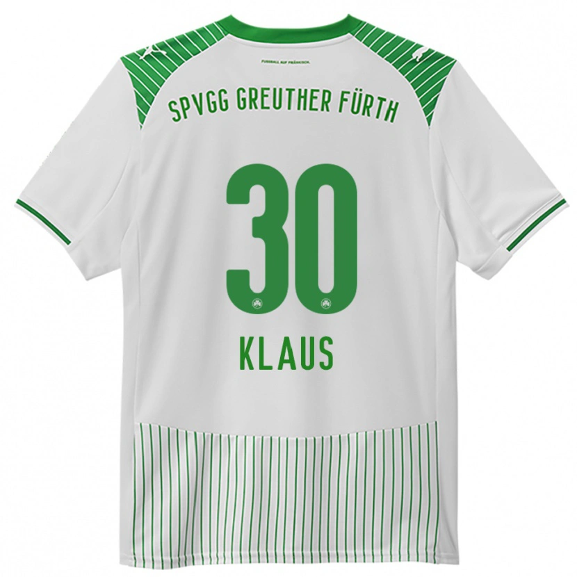 Danxen Hombre Camiseta Felix Klaus #30 Blanco Verde 1ª Equipación 2025/26 La Camisa