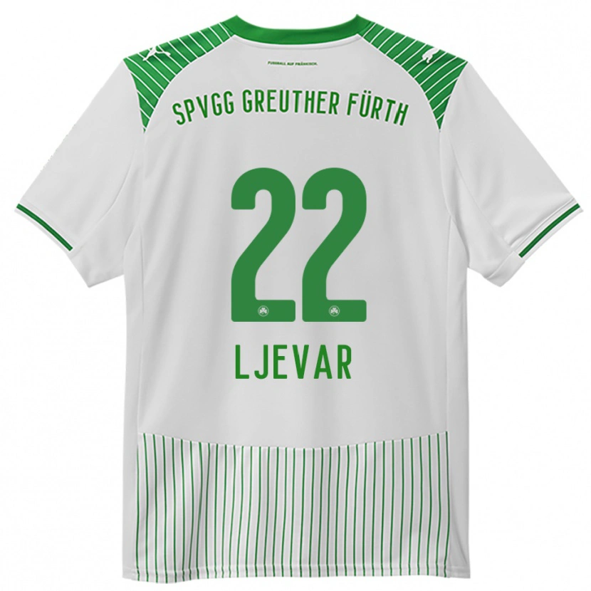 Danxen Hombre Camiseta Nico Ljevar #22 Blanco Verde 1ª Equipación 2025/26 La Camisa