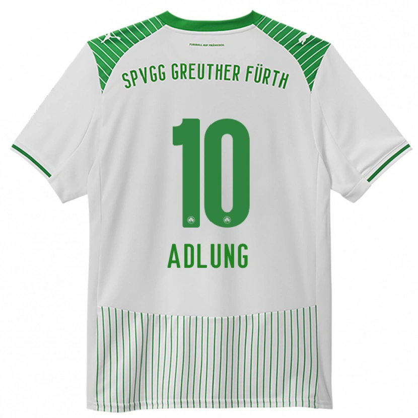 Danxen Hombre Camiseta Daniel Adlung #10 Blanco Verde 1ª Equipación 2025/26 La Camisa