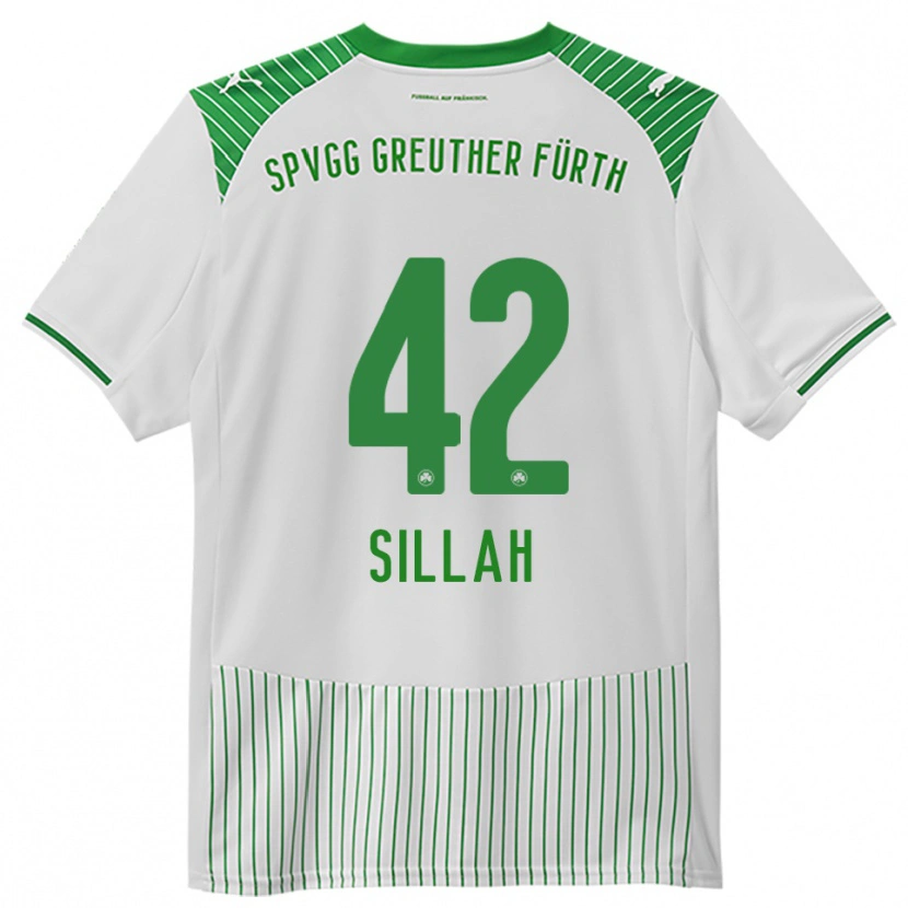 Danxen Hombre Camiseta Omar Sillah #42 Blanco Verde 1ª Equipación 2025/26 La Camisa