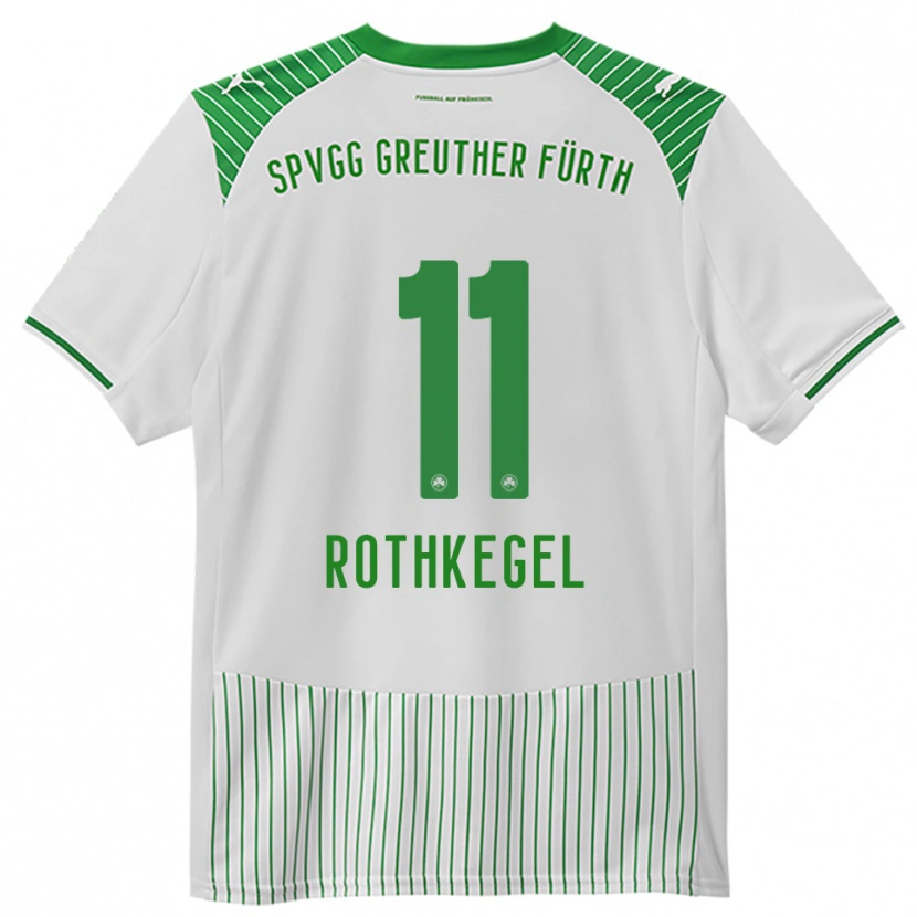 Danxen Hombre Camiseta Henri Rothkegel #11 Blanco Verde 1ª Equipación 2025/26 La Camisa