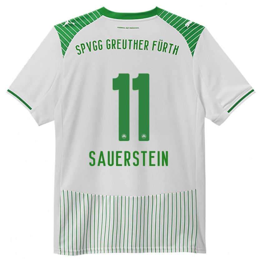 Danxen Hombre Camiseta Toni Sauerstein #11 Blanco Verde 1ª Equipación 2025/26 La Camisa