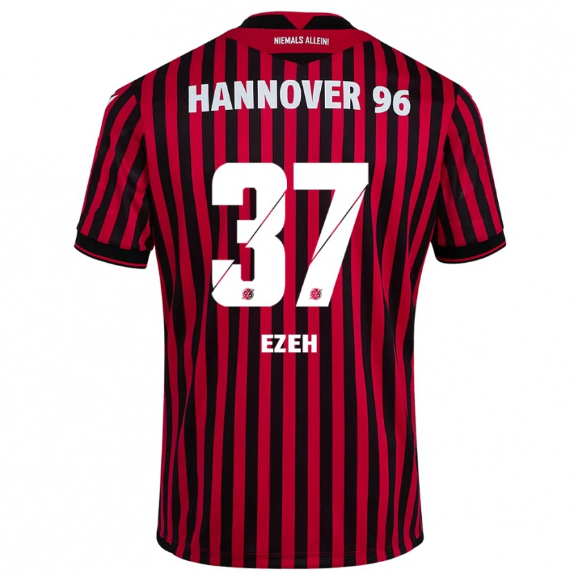 Danxen Hombre Camiseta Brooklyn Ezeh #37 Rojo Negro 1ª Equipación 2025/26 La Camisa