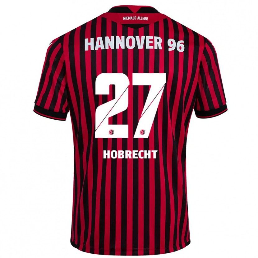 Danxen Hombre Camiseta Tom Hobrecht #27 Rojo Negro 1ª Equipación 2025/26 La Camisa