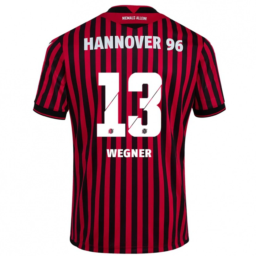 Danxen Hombre Camiseta Ole Wegner #13 Rojo Negro 1ª Equipación 2025/26 La Camisa
