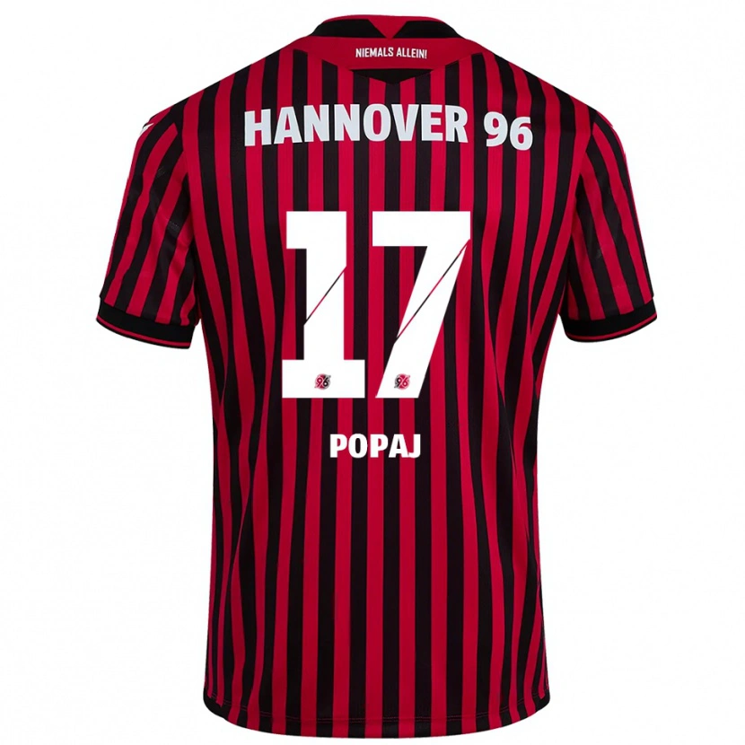 Danxen Hombre Camiseta Erisa Popaj #17 Rojo Negro 1ª Equipación 2025/26 La Camisa
