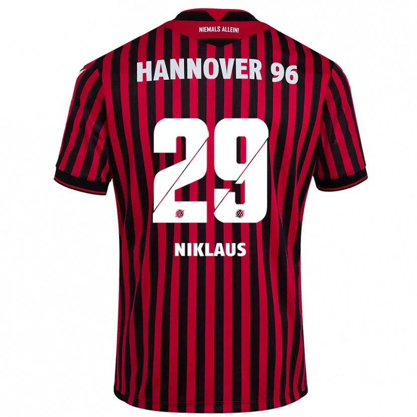 Danxen Hombre Camiseta Jeremie Niklaus #29 Rojo Negro 1ª Equipación 2025/26 La Camisa