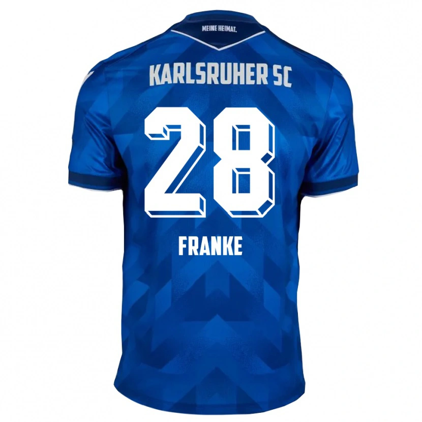 Danxen Hombre Camiseta Marcel Franke #28 Azul Blanco 1ª Equipación 2025/26 La Camisa