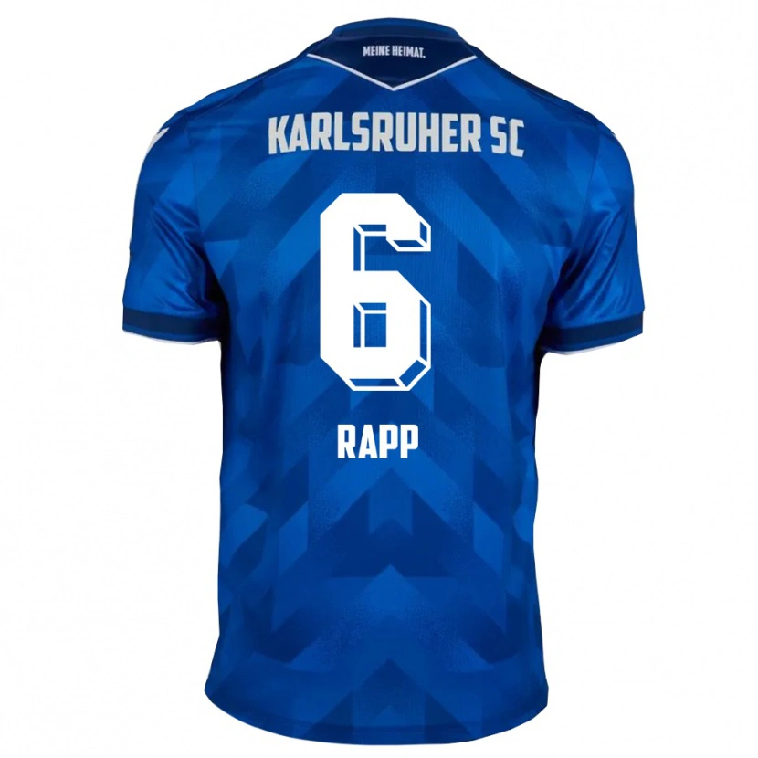 Danxen Hombre Camiseta Nicolai Rapp #6 Azul Blanco 1ª Equipación 2025/26 La Camisa