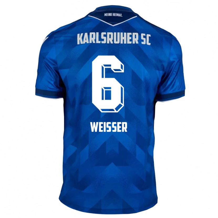 Danxen Hombre Camiseta Jakob Weißer #6 Azul Blanco 1ª Equipación 2025/26 La Camisa