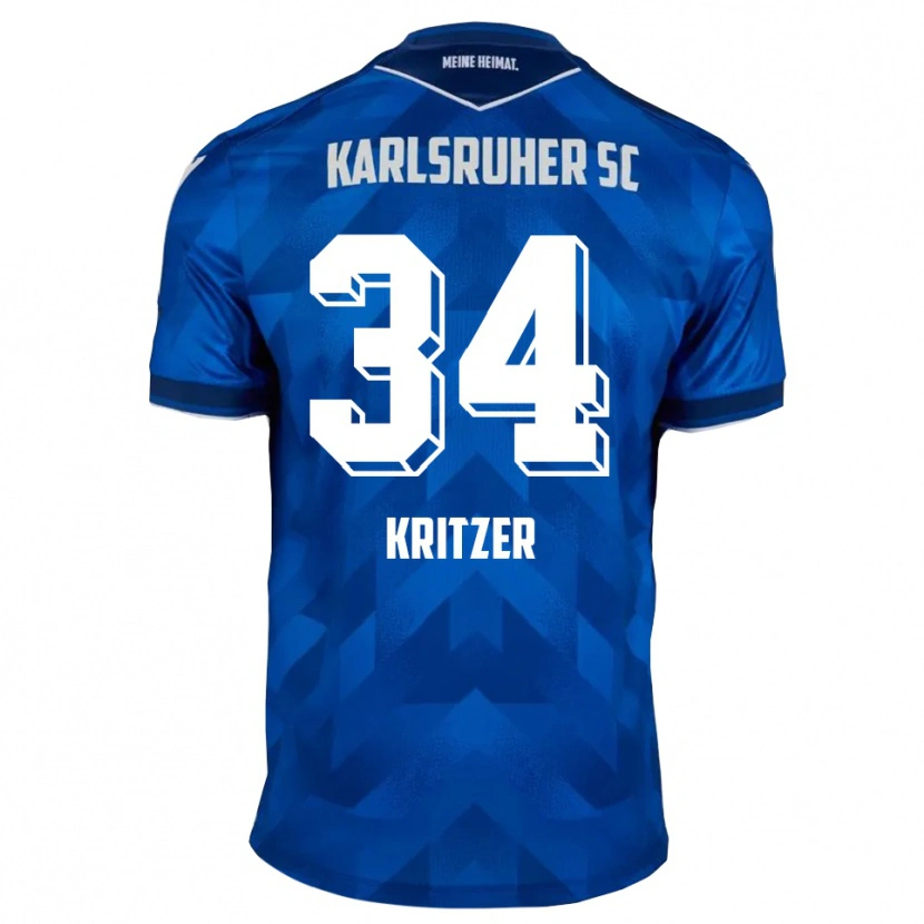 Danxen Hombre Camiseta Mateo Kritzer #34 Azul Blanco 1ª Equipación 2025/26 La Camisa