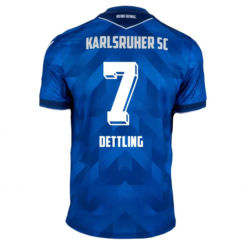 Danxen Hombre Camiseta Luis Dettling #7 Azul Blanco 1ª Equipación 2025/26 La Camisa