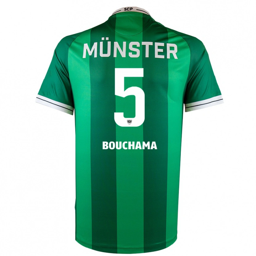 Danxen Hombre Camiseta Yassine Bouchama #5 Verde Blanco 1ª Equipación 2025/26 La Camisa