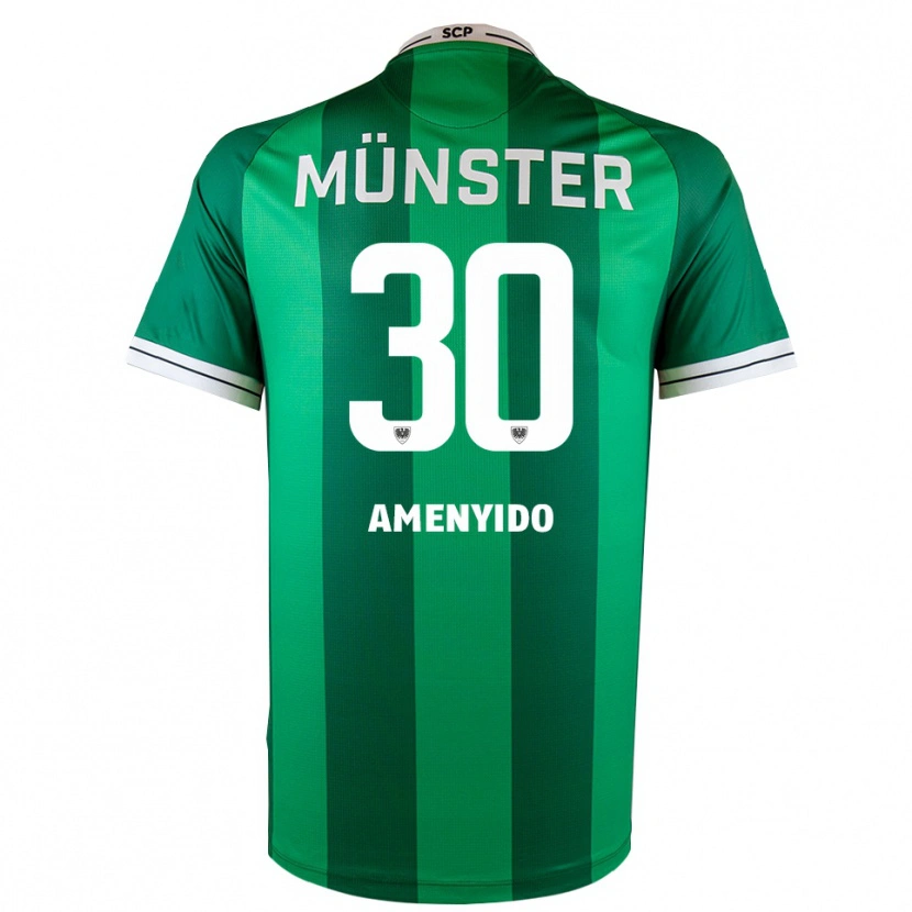 Danxen Hombre Camiseta Etienne Amenyido #30 Verde Blanco 1ª Equipación 2025/26 La Camisa