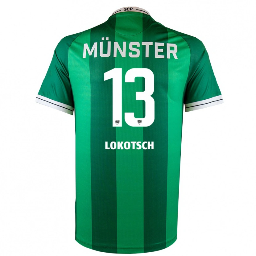 Danxen Hombre Camiseta Lars Lokotsch #13 Verde Blanco 1ª Equipación 2025/26 La Camisa