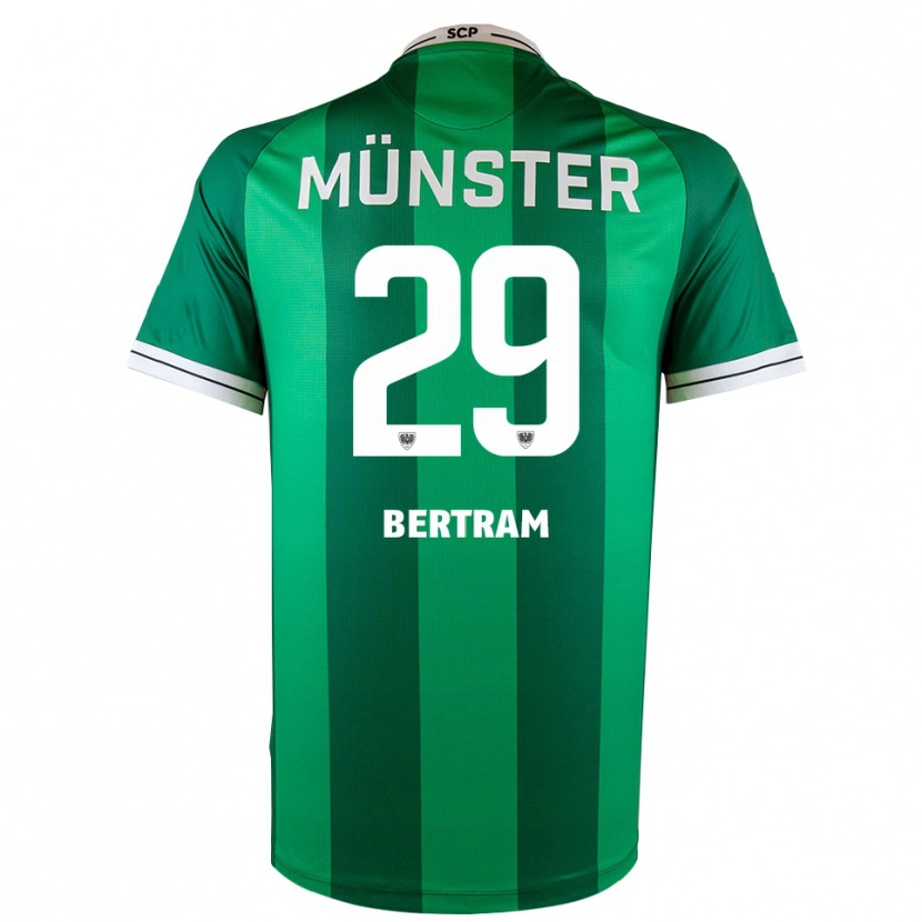 Danxen Hombre Camiseta Mats Bertram #29 Verde Blanco 1ª Equipación 2025/26 La Camisa