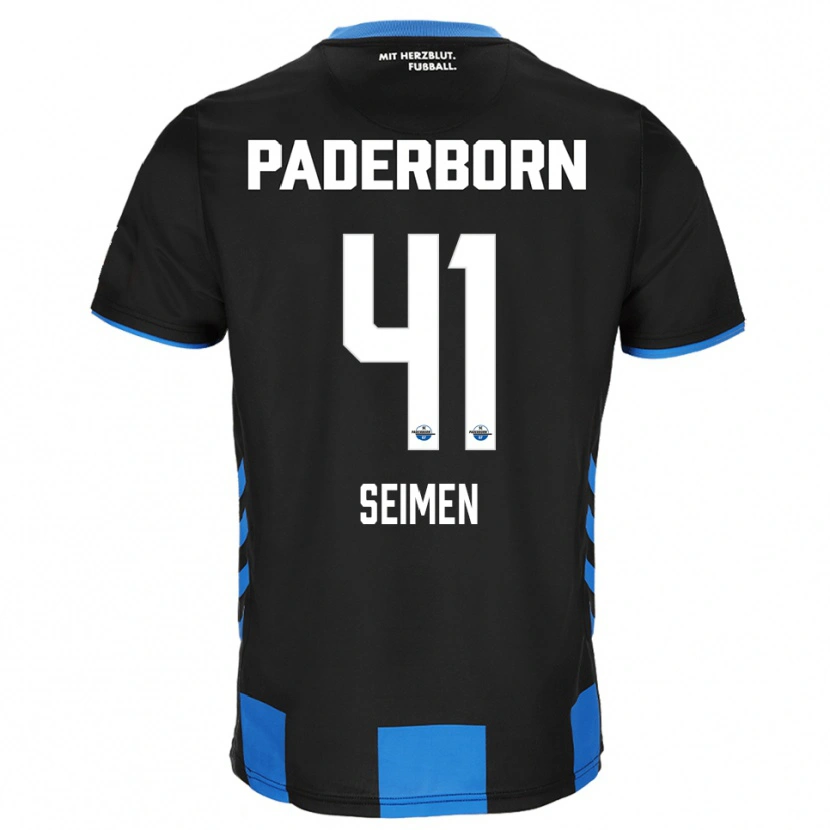 Danxen Hombre Camiseta Dennis Seimen #41 Negro Azul 1ª Equipación 2025/26 La Camisa