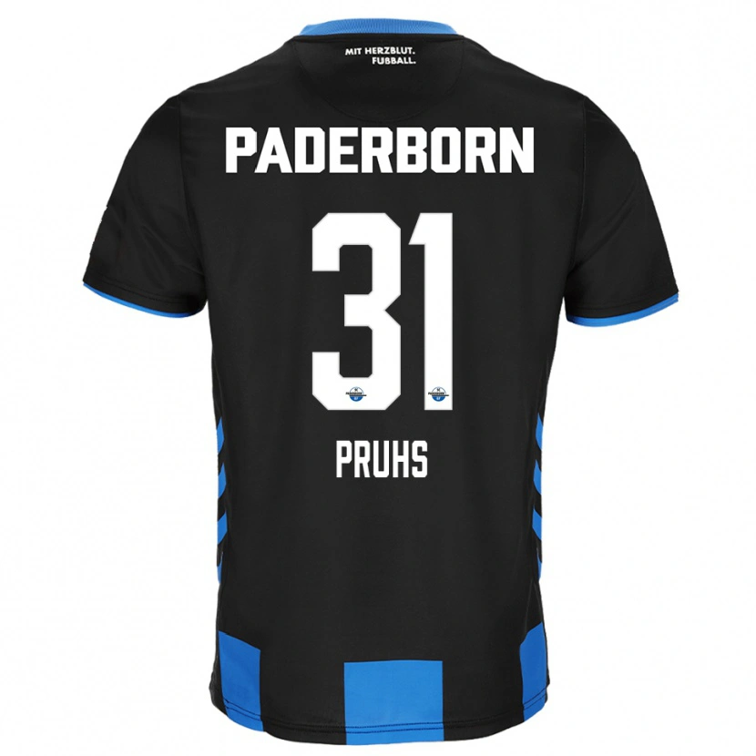 Danxen Hombre Camiseta Florian Pruhs #31 Negro Azul 1ª Equipación 2025/26 La Camisa