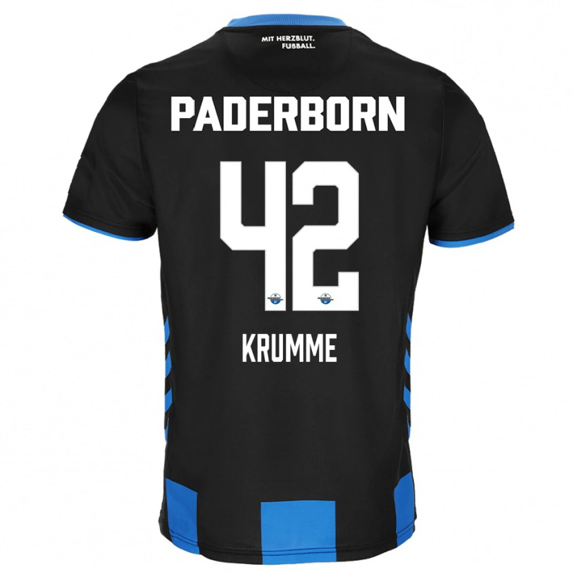 Danxen Hombre Camiseta Kevin Krumme #42 Negro Azul 1ª Equipación 2025/26 La Camisa