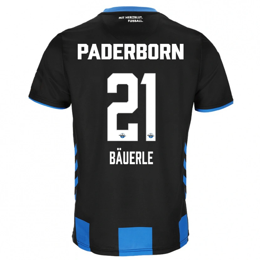 Danxen Hombre Camiseta Anton Bäuerle #21 Negro Azul 1ª Equipación 2025/26 La Camisa