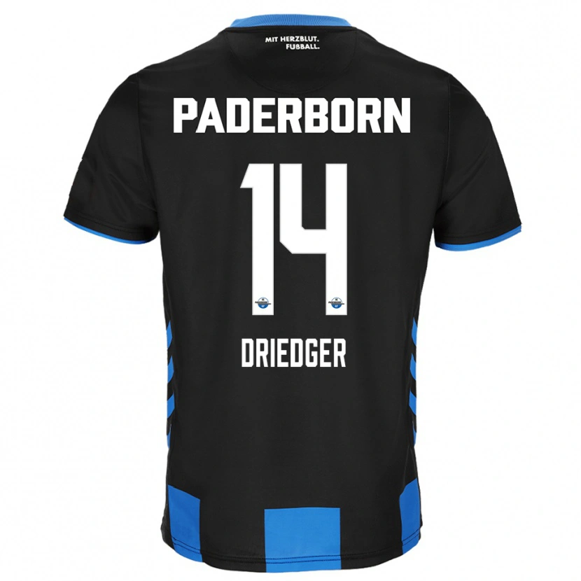 Danxen Hombre Camiseta Julian Driedger #14 Negro Azul 1ª Equipación 2025/26 La Camisa