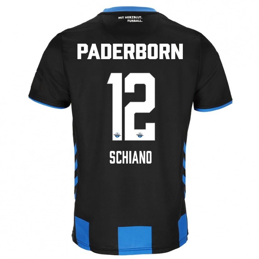 Danxen Hombre Camiseta Damiano Schiano #12 Negro Azul 1ª Equipación 2025/26 La Camisa