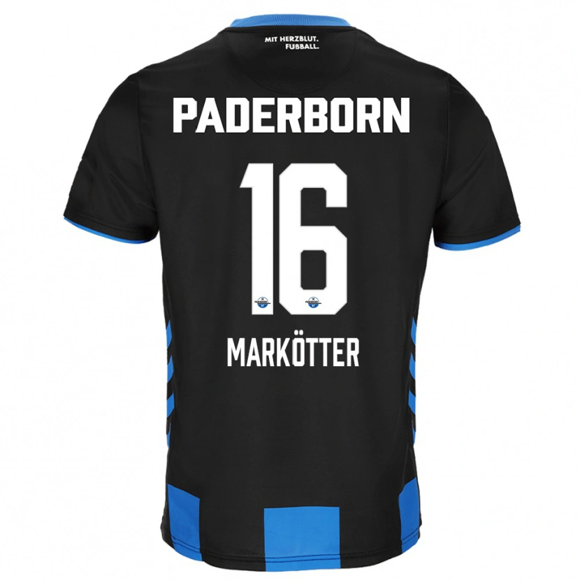 Danxen Hombre Camiseta Jonah Markötter #16 Negro Azul 1ª Equipación 2025/26 La Camisa