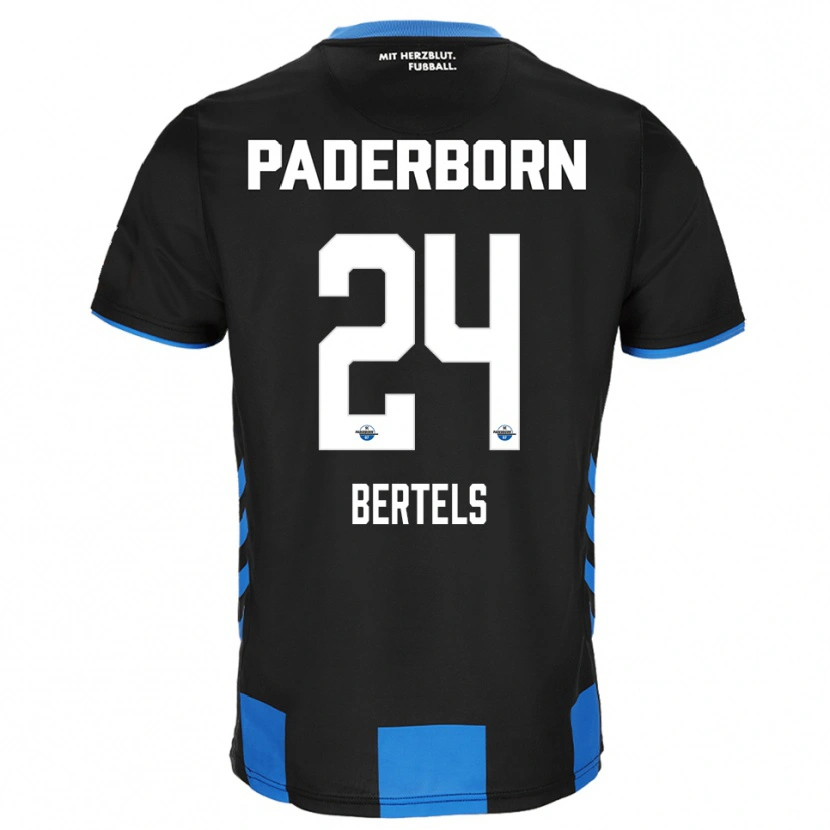 Danxen Hombre Camiseta Felix Bertels #24 Negro Azul 1ª Equipación 2025/26 La Camisa