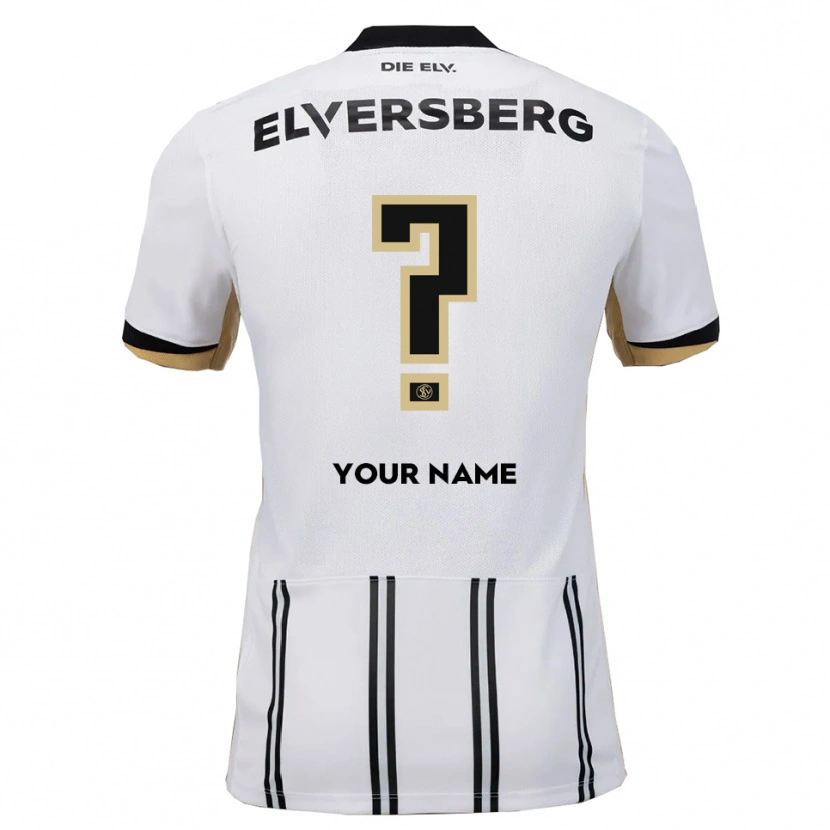 Danxen Hombre Camiseta Su Nombre #0 Blanco Negro 1ª Equipación 2025/26 La Camisa