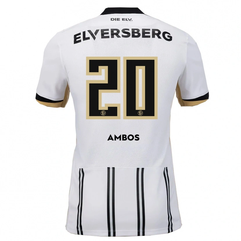 Danxen Hombre Camiseta Marlon Ambos #20 Blanco Negro 1ª Equipación 2025/26 La Camisa