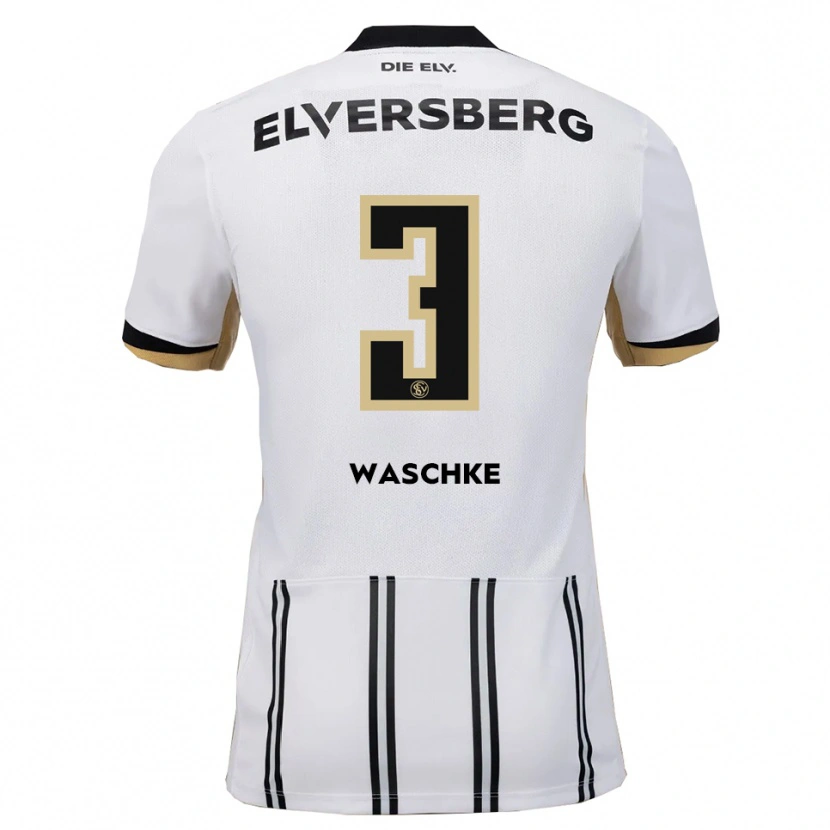 Danxen Hombre Camiseta Finn Waschke #3 Blanco Negro 1ª Equipación 2025/26 La Camisa