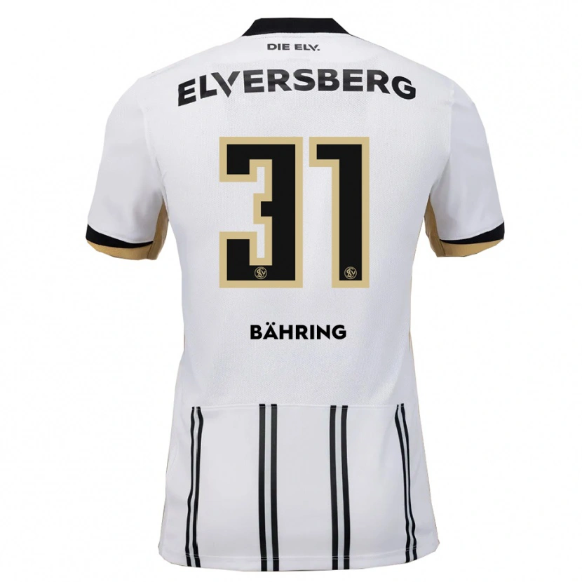 Danxen Hombre Camiseta Fynn Bähring #31 Blanco Negro 1ª Equipación 2025/26 La Camisa