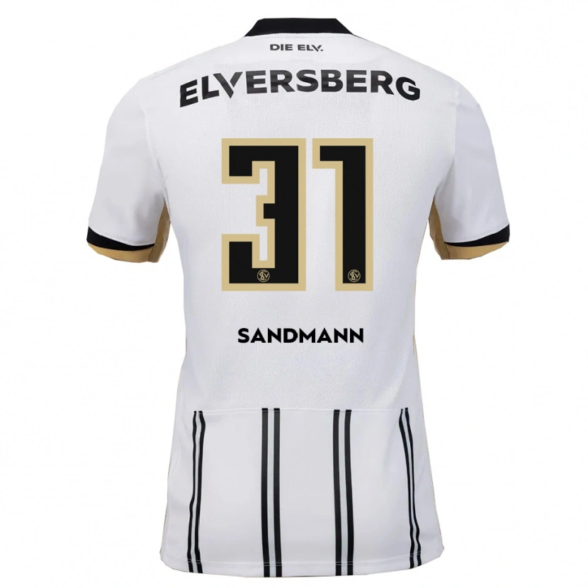Danxen Hombre Camiseta Amanda Sandmann #31 Blanco Negro 1ª Equipación 2025/26 La Camisa