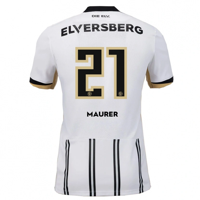 Danxen Hombre Camiseta Kine Maurer #21 Blanco Negro 1ª Equipación 2025/26 La Camisa