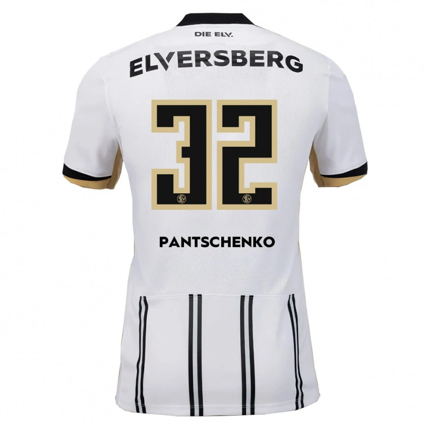 Danxen Hombre Camiseta Daniel Pantschenko #32 Blanco Negro 1ª Equipación 2025/26 La Camisa