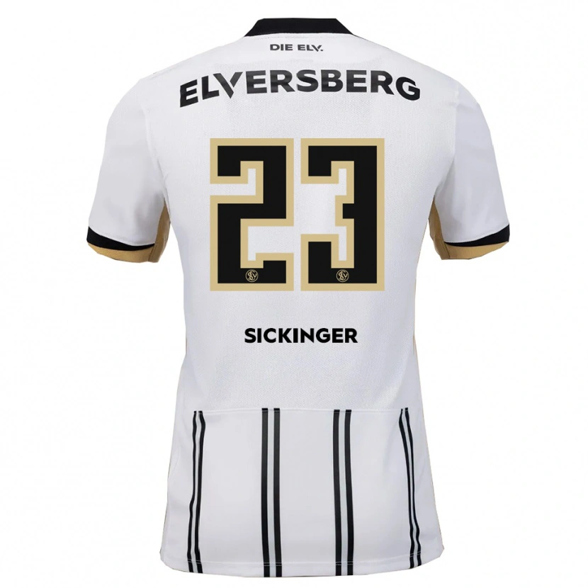 Danxen Hombre Camiseta Carlo Sickinger #23 Blanco Negro 1ª Equipación 2025/26 La Camisa