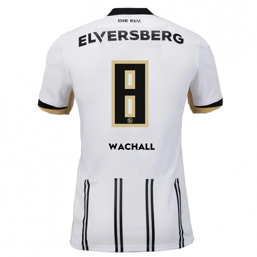 Danxen Hombre Camiseta Tim Wachall #8 Blanco Negro 1ª Equipación 2025/26 La Camisa
