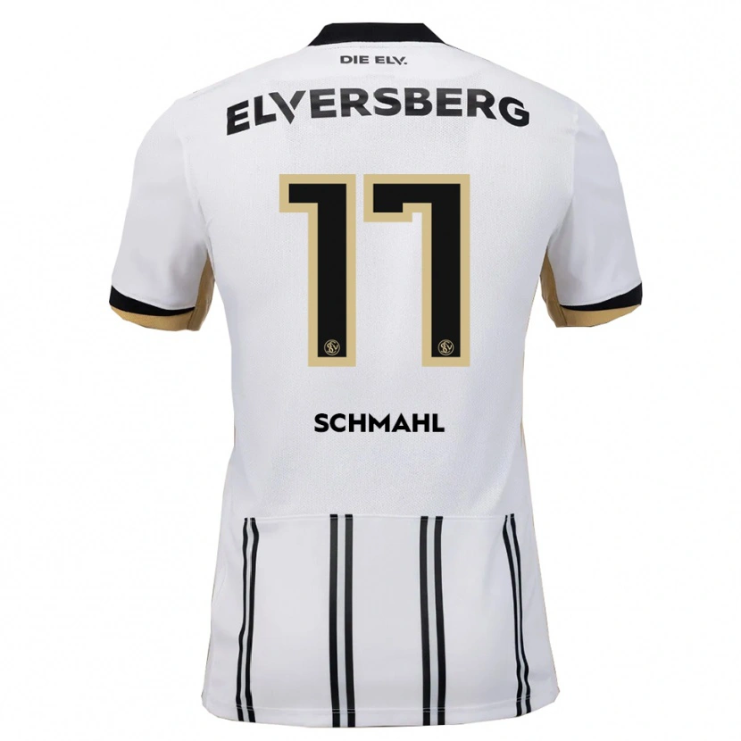 Danxen Hombre Camiseta Frederik Schmahl #17 Blanco Negro 1ª Equipación 2025/26 La Camisa