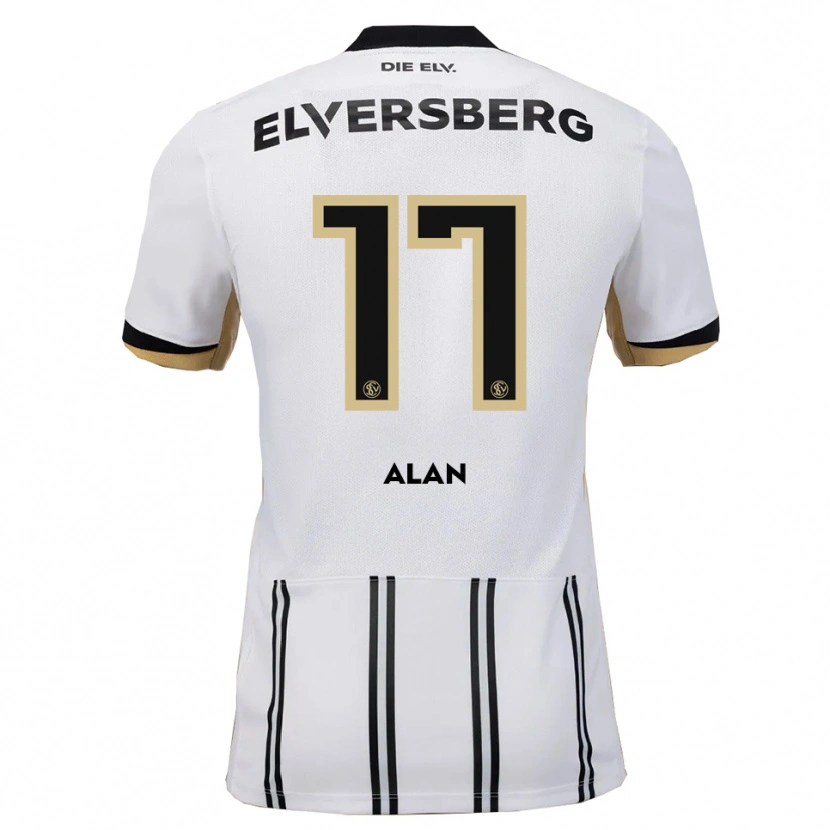 Danxen Hombre Camiseta Alan Rodriguez #17 Blanco Negro 1ª Equipación 2025/26 La Camisa