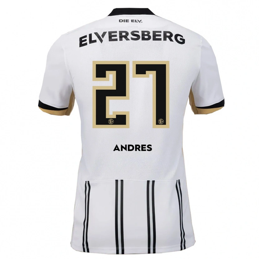 Danxen Hombre Camiseta Alissa Andres #27 Blanco Negro 1ª Equipación 2025/26 La Camisa