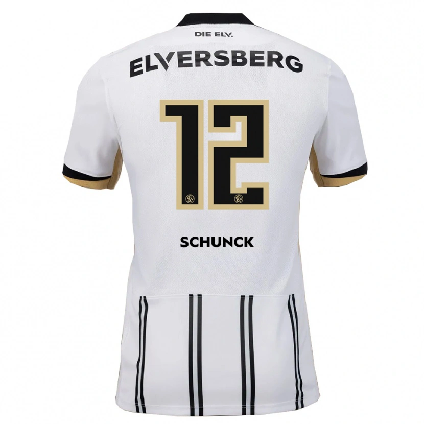 Danxen Hombre Camiseta Jan Schunck #12 Blanco Negro 1ª Equipación 2025/26 La Camisa