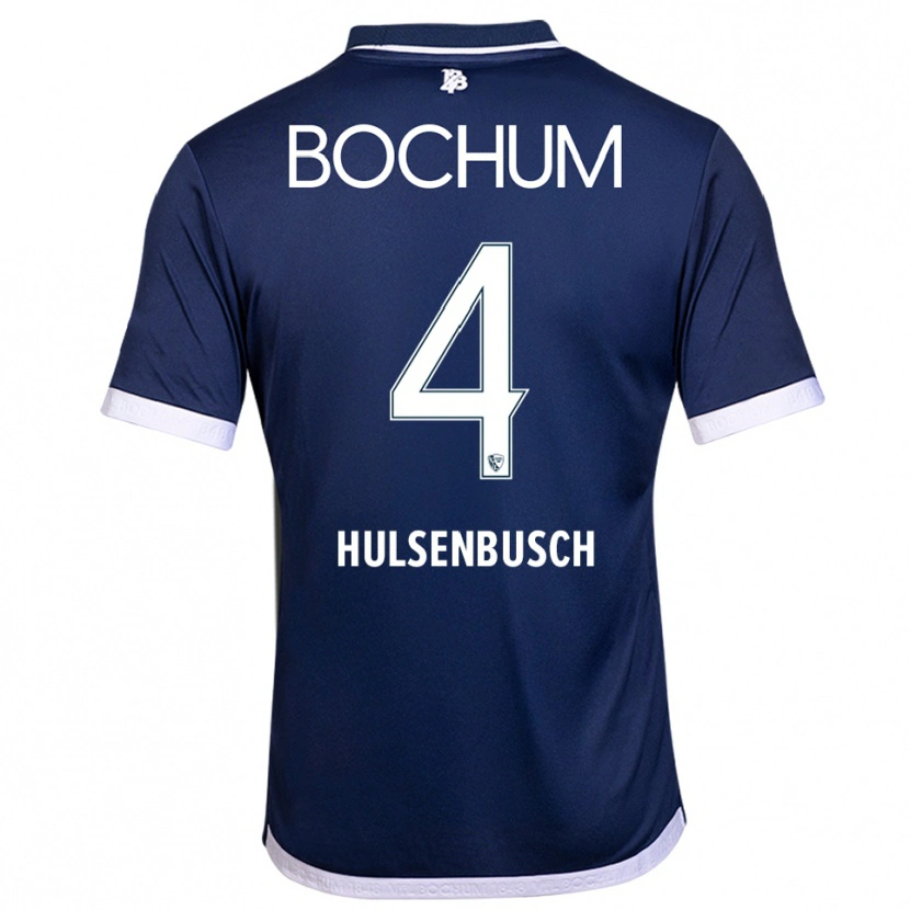 Danxen Hombre Camiseta Daniel Hülsenbusch #4 Azul Marino Blanco 1ª Equipación 2025/26 La Camisa