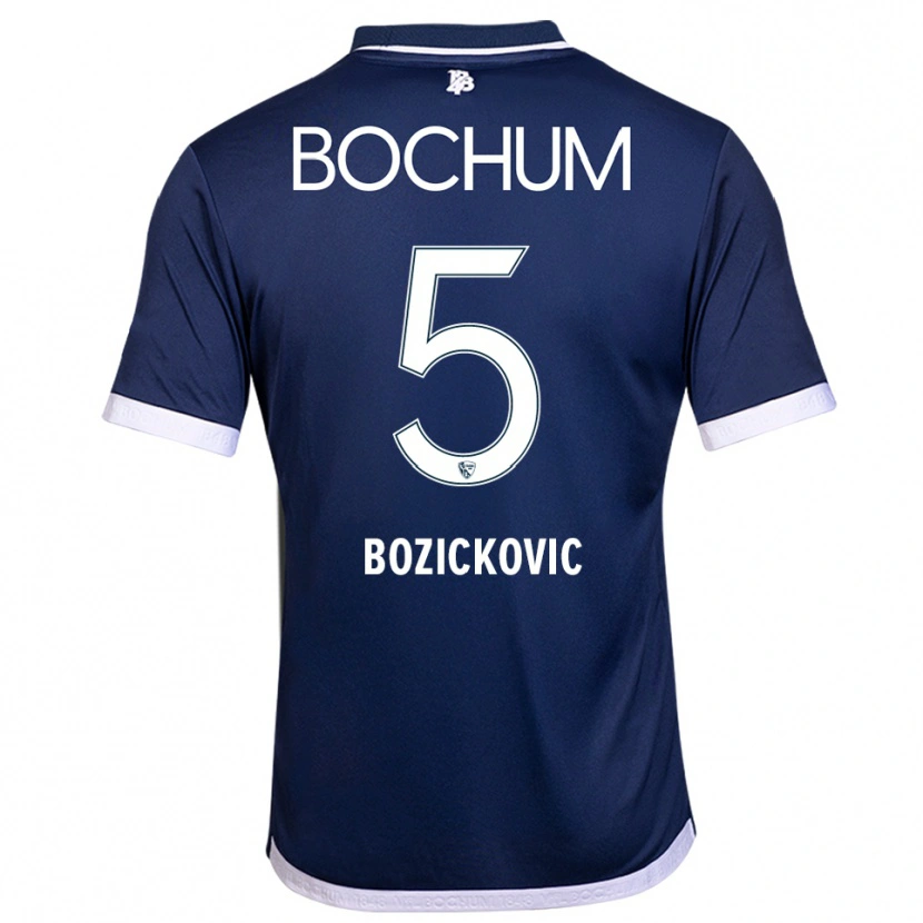 Danxen Hombre Camiseta Niko Bozickovic #5 Azul Marino Blanco 1ª Equipación 2025/26 La Camisa