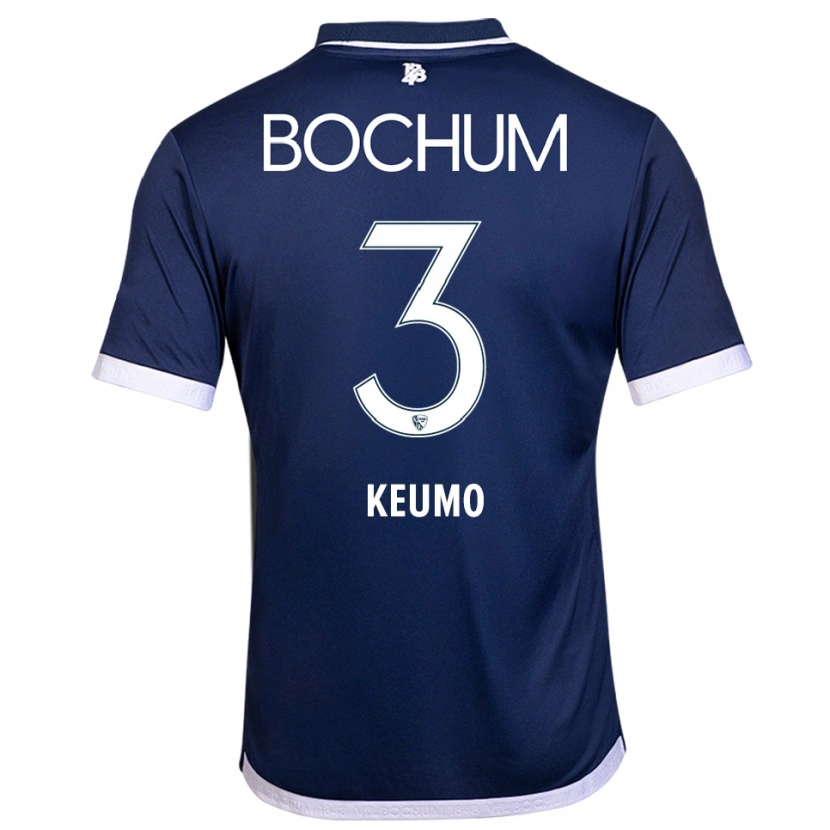 Danxen Hombre Camiseta Darnell Keumo #3 Azul Marino Blanco 1ª Equipación 2025/26 La Camisa