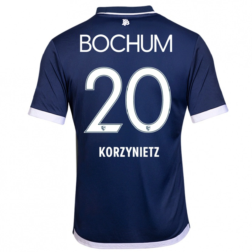 Danxen Hombre Camiseta Jaden Korzynietz #20 Azul Marino Blanco 1ª Equipación 2025/26 La Camisa