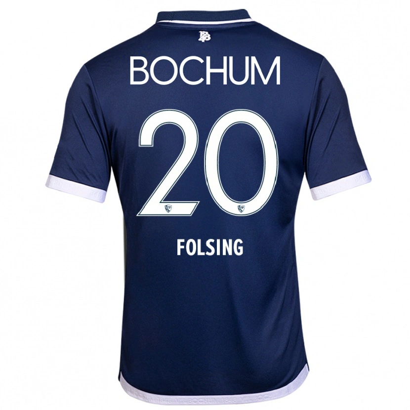 Danxen Hombre Camiseta Amelie Fölsing #20 Azul Marino Blanco 1ª Equipación 2025/26 La Camisa
